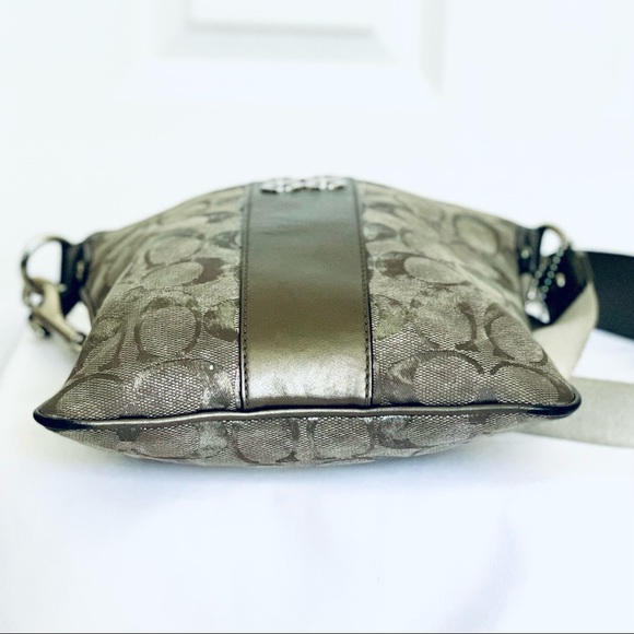Coach Signature Metallic Swing Pack Crossbody - Grey - Picture 6 of 8